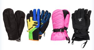 Cztery pary damskich rękawic narciarskich