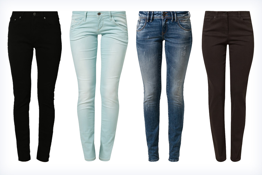 Markowe spodnie jeansowe slim fit